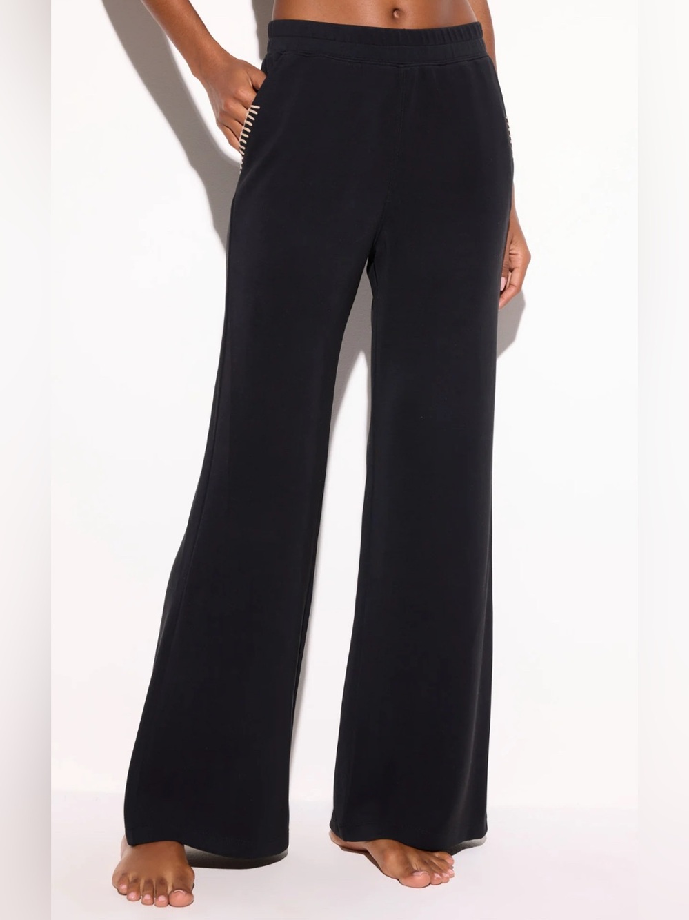 Spiritual Gangster Black James Wide-Leg Pull-On Pants XL Not